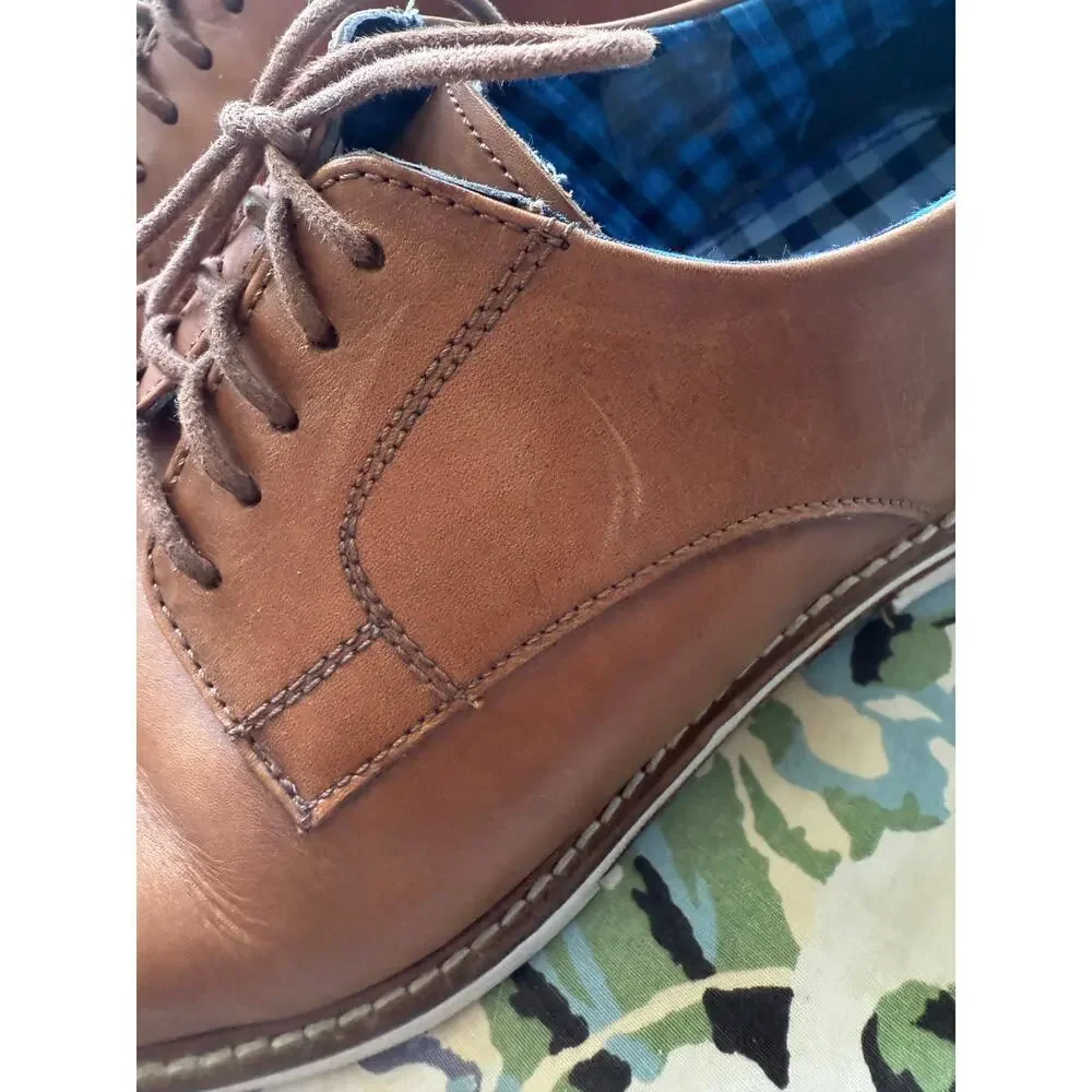 Ben Sherman Men’s Brown Leather Lace Up Loafers size 42 US size 9 - Picture 6 of 8